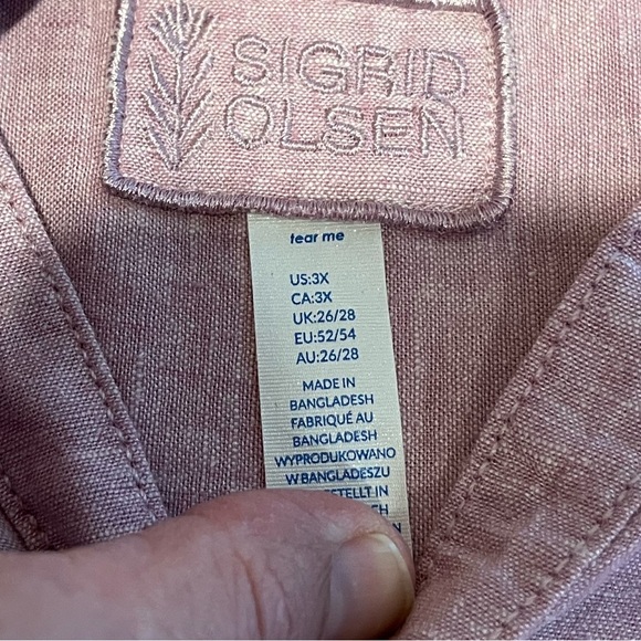 💜 SIGRID OLSEN – Rose mauve blouse – Size 3X - Picture 2 of 12
